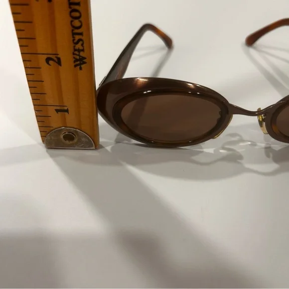 Fendi sunglasses lunette Brielle cat eye brown Italy vintage 90s y2K unisex - Picture 11 of 15